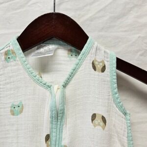 Aden + Anais Sleep Bag Kids Small White Owl Cotton Muslin Wearable Blanket 0-6M